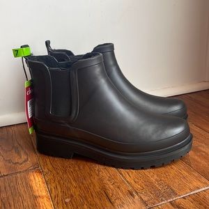 Chooka Ladies Faux Fur Lined Rubber Rain Boot